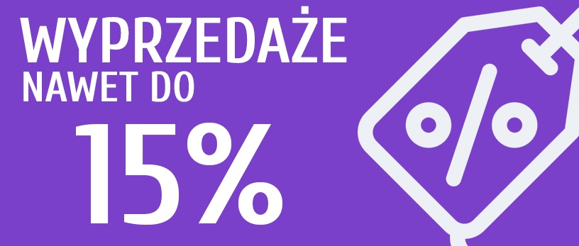 Wyprzedaże nawet do 15%